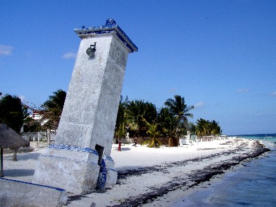 Hurricane damaged light tower