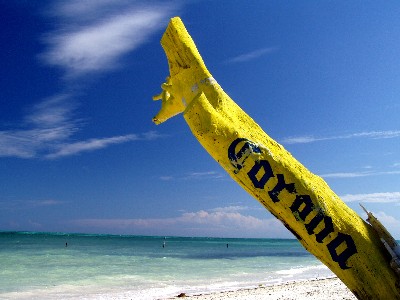 A shot of the beach at Punta Allen.