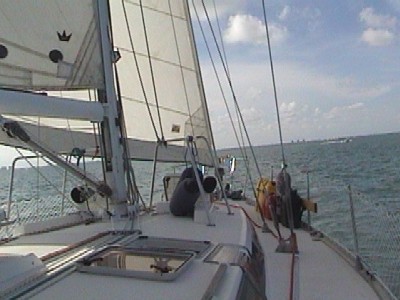 View from the deck of Andiamo as we sailed around Biscayne Bay