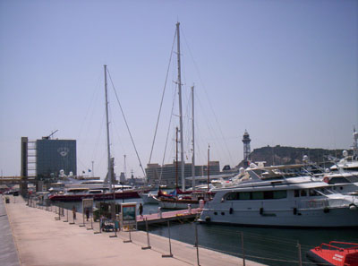 Some of the megayachts at the harbor. 