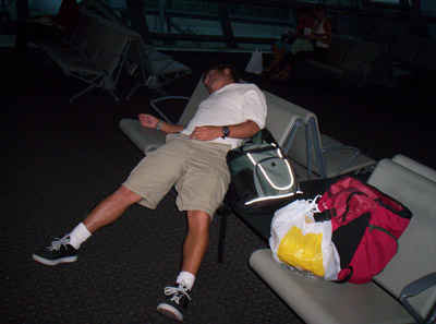 Me crashed at the airport