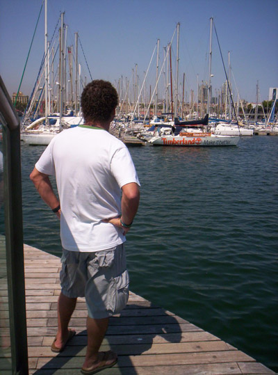 Me checking out the boats again.