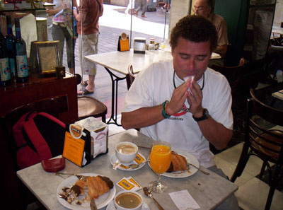 Me doin' my thing at breakfast.