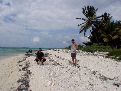 us on the beach.