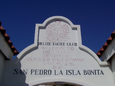The marquee at the yacht club dock