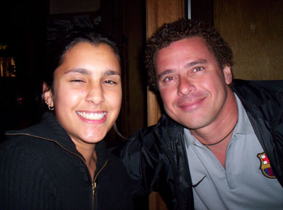 Me and Sitha, a friend of Miriam's having coffee after dinner. 