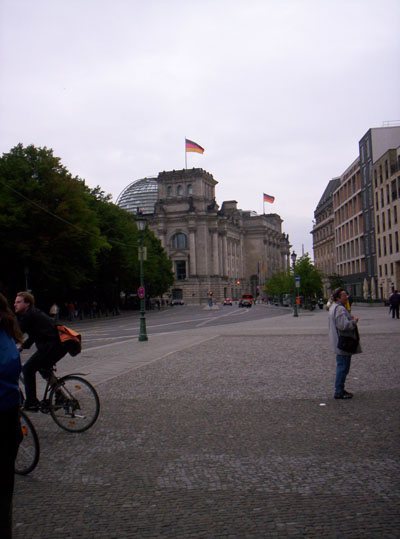 The Reichstag looking from the Brandenburg Gate
