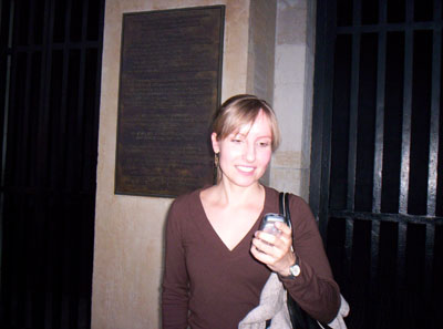 Sina, after looking at the monument for the first time ever. 