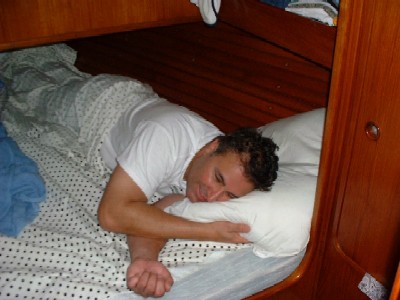 Chris (yes, they slept in the same bed, but it was innocent, we think...