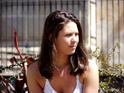 Teresa at the main plaza... 