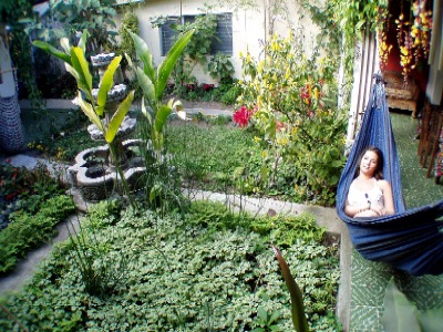 Teresa in a hammock..