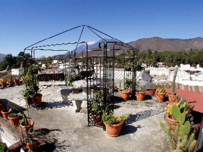 The rooftop at the hotel