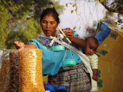 Mayan Lady selling peanuts