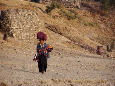 Local Mayan lady selling her wares on the beach...