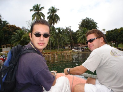 Tony and Raf rowing