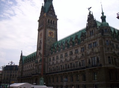 The Rathaus, Hamburg's city hall. The Rathaus