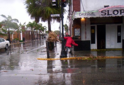 With Sloppy Joe's closed, and nowhere else to go, nowhere else to hide, all Mahi and Mike can do is hold on. Damn you, Charley!!! With Sloppy Joe's closed, and nowhere else to go, nowhere else to hide, all Mahi and Mike can do is hold on. Damn you, Charley!!!