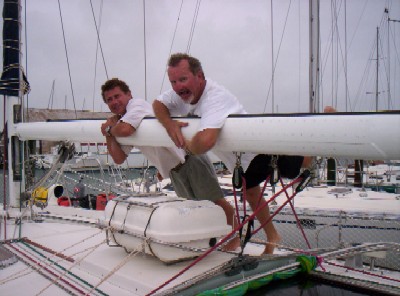 Back on Andiamo, Mike and I hold on for dear life as Charley beckons his wrath. Can't... hold... on... much... longer...  Back on Andiamo, Mike and I hold on for dear life as Charley beckons his wrath. Can't... hold... on... much... longer...
