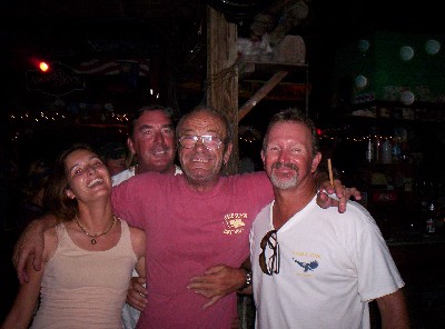 This was our last night in Key West before heading out to Isla. The colorful cast includes Tom from Key West Bight (who was a huge help), Harry, the crazy Dutch drunk guy (and quite possibly a soccer star from Ajax Amsterdam if his stories hold true), Mike, our crewmember for the Isla journey, and of course, Mahi.
