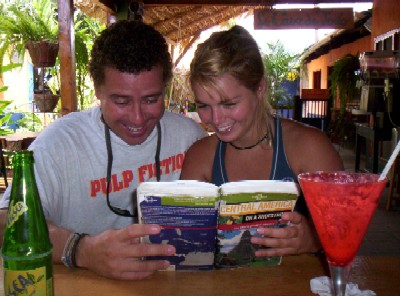 Lotte and me being backpackers