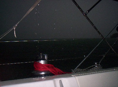 view of the storm from the cockpit
