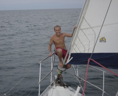 Steven riding the bow