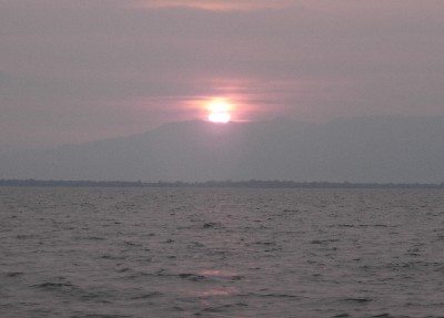 sun over the mountains