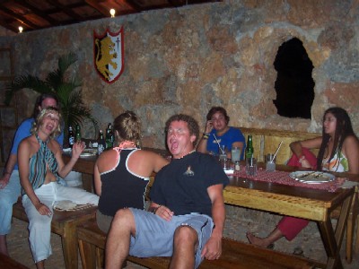 dinner party at El Castillo