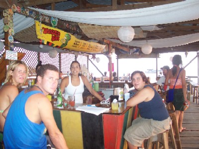 Here's us back at Tranquila after getting back from Roatan.