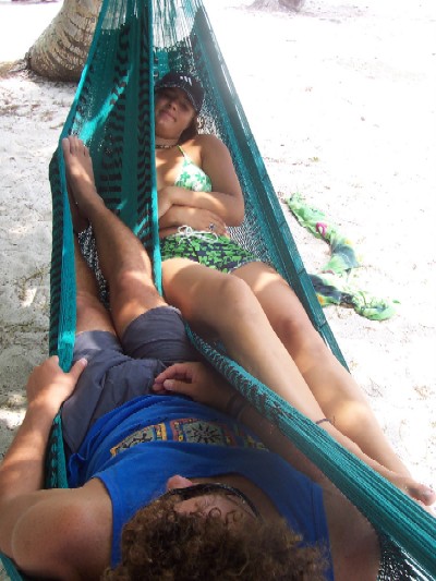 Tony and Pauline in hammock