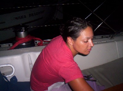 Mahia setting up for dinner