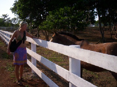 Here's Anne, making a new friend. Anne and her new pal