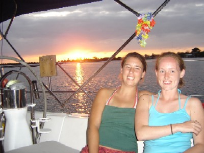 Miet and Linda at Sunset
